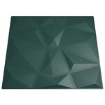 vidaXL Panneaux muraux 48 Pièces vert 50x50 cm XPS 12 m² losange