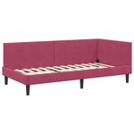 vidaXL Cadre de lit d'angle avec matelas Autre 2 Pièces Vert Velours