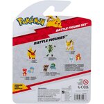 Jazwares PKW4082 - Pokémon Pack de 3 Figurines de Combat