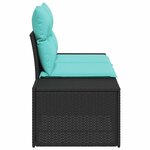 vidaXL Canapé de jardin avec coussin 184 x 62 x 69 cm polyrotin