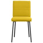 vidaXL Chaises à manger lot de 4 jaune velours