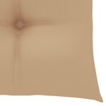 vidaXL Chaises de jardin et coussins beige lot de 2 Bois teck massif