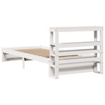 vidaXL Cadre de lit avec tête de lit sans matelas blanc 75x190 cm