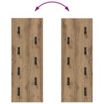 vidaXL Porte-manteau mural Chêne artisanal 30 x 1 5 x 80 cm