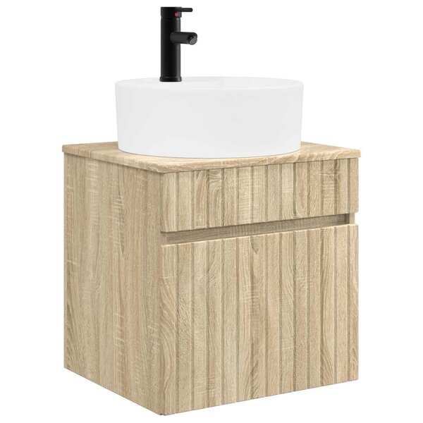 vidaXL Meuble de lavabo mural Chêne Sonoma 49 x 44 5 x 65 cm