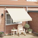 vidaXL Auvent manuel rétractable 250 cm Crème