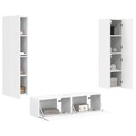vidaXL Ensemble meuble TV 6 Pièces Blanc Bois d'ingénierie