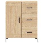 vidaXL Buffet chêne sonoma 69 5x34x90 cm bois d'ingénierie
