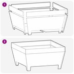 vidaXL Braise Noir 80 x 80 x 43 cm Acier laminé à froid