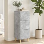 vidaXL Armoire à tiroirs Gris béton 33 x 34 5 x 90 cm