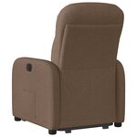 vidaXL Fauteuil inclinable électrique marron tissu