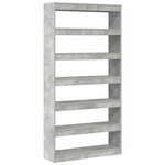 vidaXL Bibliothèque Gris Bois d'ingénierie