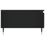 vidaXL Table basse noir 90x60x35 cm bois d'ingénierie