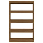 vidaXL Bibliothèque/Séparateur de pièce Chêne marron Bois d'ingénierie