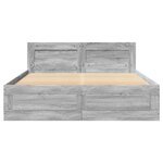 vidaXL Cadre de lit et tête de lit sans matelas sonoma gris 120x200 cm