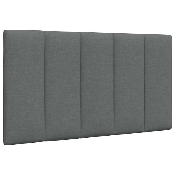 vidaXL Coussin de tête de lit Hanko gris foncé 80 cm tissu