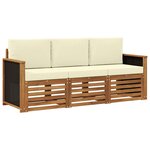 vidaXL Ensembles de canapés 3 pc Bois d'Acacia Massif