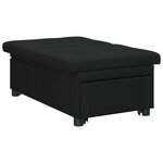 vidaXL Canapé-lit 3-en-1   en tissu noir dépliable