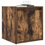 vidaXL Tables de chevet murales 2 Pièces chêne fumé 38x34x40 cm
