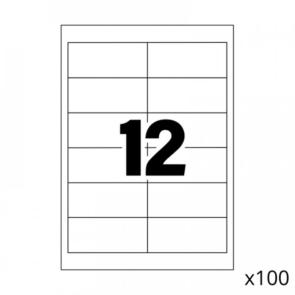 1200 étiquettes multi usages / 100 pages de 12 étiquettes (652)