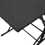 vidaXL Ensemble à manger de jardin coussins 7 Pièces noir résine tressée
