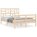 vidaXL Cadre de lit sans matelas 140x200 cm bois massif