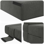 vidaXL Canapé-lit pliable Gris foncé 100 x 80 x 60 cm Tissu