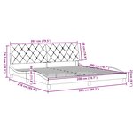 vidaXL Cadre de lit sans matelas gris foncé 200x200 cm tissu