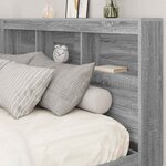vidaXL Tête de lit de rangement Sonoma gris 135 cm Bois d'ingénierie