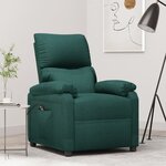 vidaXL Fauteuil inclinable électrique Vert foncé Tissu