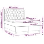 vidaXL Sommier à lattes de lit et matelas Vert foncé 140x200cm Velours