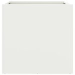 vidaXL Jardinières 2 Pièces blanc 49x47x46 cm acier laminé à froid