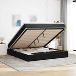 VidaXL Cadre de lit ottoman avec matelas noir 180x200 cm velours