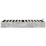 vidaXL Cadre de lit ottoman Gris béton 100 x 200 cm Bois d'ingénierie