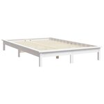 vidaXL Cadre de lit blanc 140x200 cm bois de pin massif