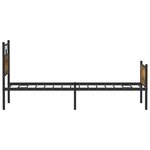 vidaXL Cadre de lit sans matelas chêne fumé 90x190cm bois d'ingénierie