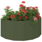 vidaXL Jardinière Vert olive 90 x 45 x 35 cm Acier