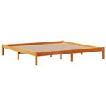 vidaXL Cadre de lit et tête de lit sans matelas cire marron 180x200 cm
