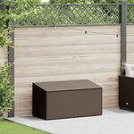 vidaXL Boîte de rangement de jardin marron 110x50x58 cm résine tressée