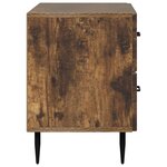 vidaXL Cabinet de chevet avec tiroir Chêne fumé 62 x 34 5 x 47 5 cm