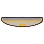 vidaXL Tapis d'escalier 30 pièces 56 x 17 x 3 cm Marron Demi-rond