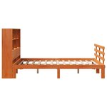 vidaXL Lit bibliothèque sans matelas cire marron 120x200 cm pin massif
