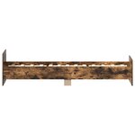 vidaXL Cadre de lit sans matelas chêne fumé 75x190cm bois d'ingénierie