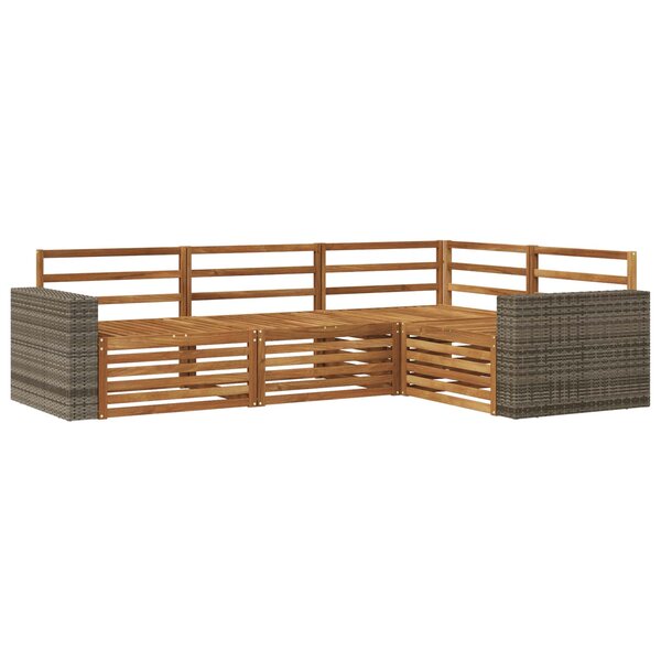 vidaXL Ensemble de canapés d'extérieur 4 pc Naturel