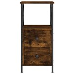 vidaXL Tables de chevet 2 Pièces chêne fumé 34x35 5x70 cm bois ingénierie