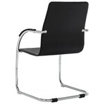 Chaise fauteuil siège de bureau informatique étude cantilever similicuir noir 02_0023995