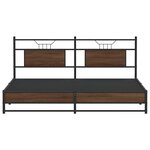 vidaXL Cadre de lit en métal sans matelas chêne marron 180x200 cm