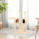 vidaXL Arbre à chat avec griffoirs en sisal Crème 82 cm