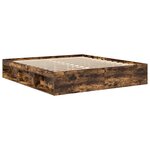 vidaXL Cadre de lit sans matelas chêne fumé 180x200 cm