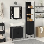 Meuble sous-vasque vidaXL Chêne noir 60x30x60 cm Bois d'ingénierie